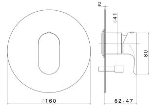 Встраиваемый смеситель для душа Kerama Marazzi Ole 69470EKM.M0.071 золото атласное